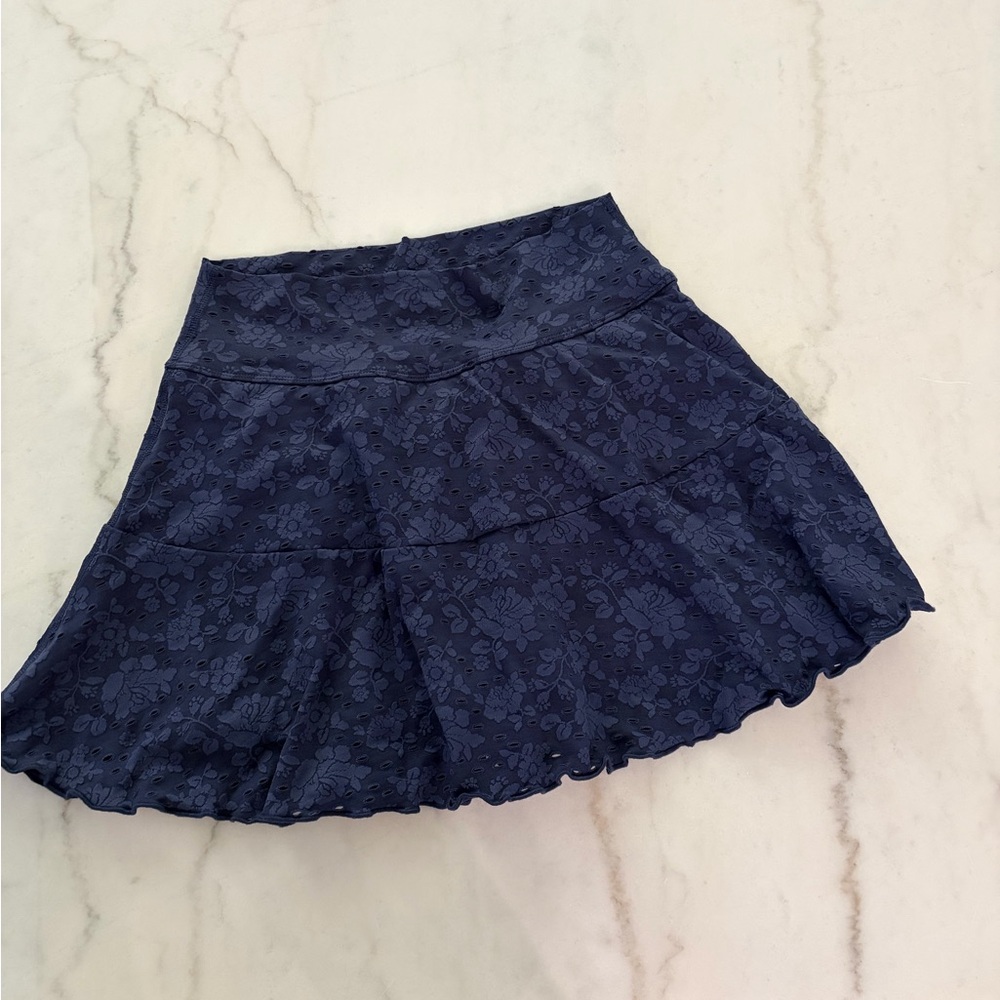Offline Aerie Skirt/Skort Treat Yourself skort made from textured eyelet navy